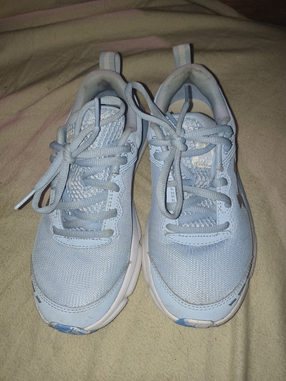 Under Armour Light Blue Kids Athletic Sneakers